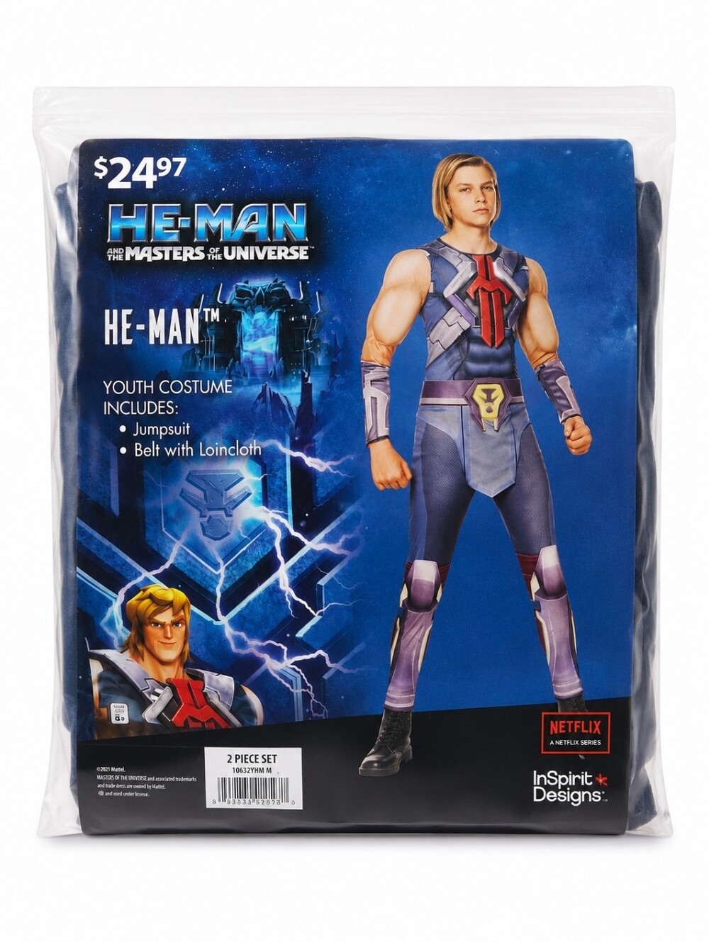 New He-Man Masters Of The Universe Costume Boys Medium 8-10 InSpirit Halloween